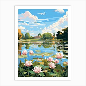 Chicago Botanic Garden Usa  Illustration 1  Art Print