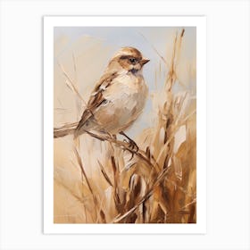 Bird Painting Sparrow 1 Art Print
