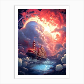 Ship In The Sky 6 Art Print