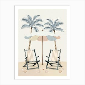 Beach Chairs 7 Art Print