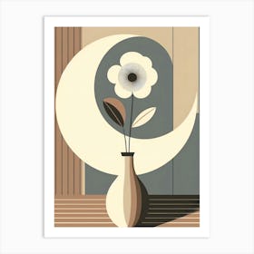 Flower In A Vase In Boho Art 4 Art Print