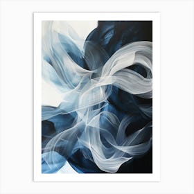 Blue And White Smoke Art Print