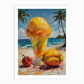 Mango Ice Cream 1 Art Print