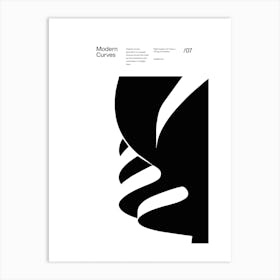 Modern Curves 07, Modern Architecture Design Poster, minimalist interior wall decor Art Print