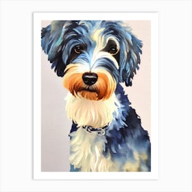 Kerry Blue Terrier Watercolour Dog Art Print