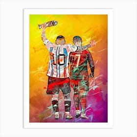 Ronaldo And Messi 2 Copy Art Print