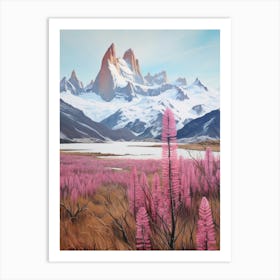 Dreamy Winter Painting Torres Del Paine National Park Argentina 4 Art Print