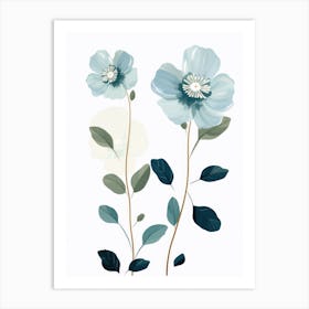 Blue Flowers 29 Art Print