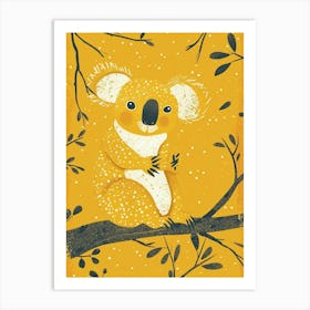 Yellow Koala 5 Art Print