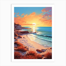A Vibrant Painting Of Dunsborough Beach Australia 3 Art Print