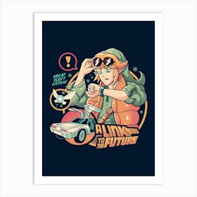 Link to the Future - Cute Funny Game Movie Gift Art Print