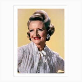 Betty White Retro Collage Movies Art Print