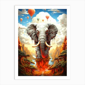Elephant In The Sky 4 Art Print