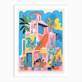 A House In Dubai, Abstract Risograph Style 4 Art Print