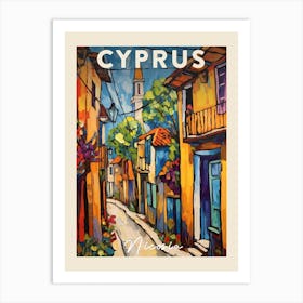 Nicosia Cyprus 2 Fauvist Painting Travel Poster Art Print
