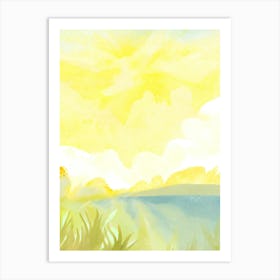 Watercolor Of A Field 4 Art Print