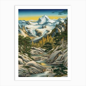 Alpine Landscape Art Print