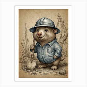 Rat In A Hat Art Print