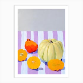 Delicata Squash Tablescape vegetable Art Print