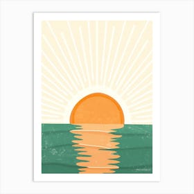 Sunset Over The Ocean 8 Art Print