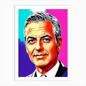 George Clooney Pop Movies Art Movies Art Print