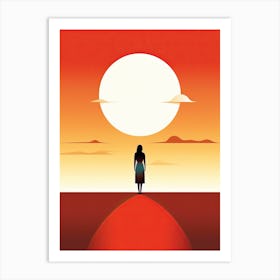 Sunset In The Desert Art Print