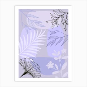 Abstract Leaves And Flowers 2 Art Print