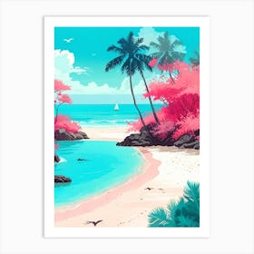 Tropical Beach Art Print