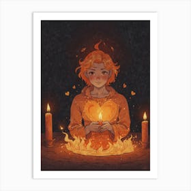 Heart Of Fire 54 Art Print