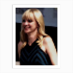 Anna Faris In Style Dots Art Print