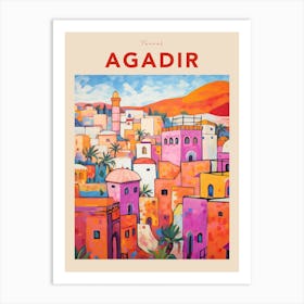 Agadir Morocco 4 Fauvist Travel Poster Art Print