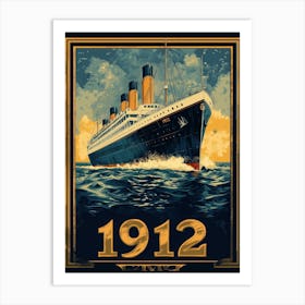 Aihrgdesign A Vintage Travel Poster For The Maiden Voyage Of 1 Art Print