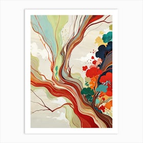 Abstract Tree Painting 1 Art Print