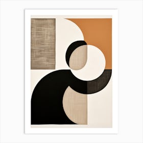 Black And White Karlsruhe Bauhaus Rhythm Art Print