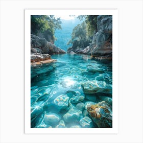 Clear Water In A Lake 1 Art Print