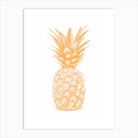 Yellow Pineapple Handrawn Art Print