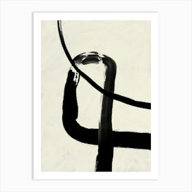 Black Strokes No 5 Art Print