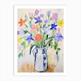 Flower Painting Fauvist Style Canterbury Bells 2 Art Print