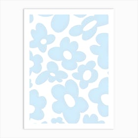 Blue Flowers 3 Art Print