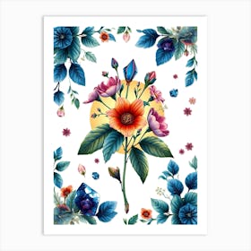 Floral Frame Art Print