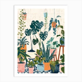 Houseplants Canvas Print Art Print