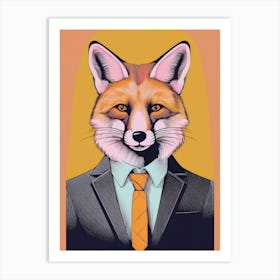 Fox In A Suit Art Print