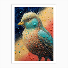 Bird With Splatters 1 Art Print