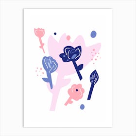 Flower Shapes Art Print