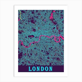 London Map Poster 1 Art Print