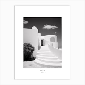 Poster Of Ibiza, Spain, Black And White Analogue Photography 2 Art Print