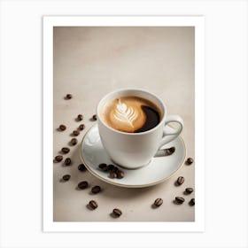 Coffee Espresso Kitchen Wall Art Coffee Beans Espresso  Art Print