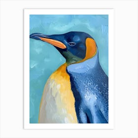 King Penguin Oamaru Blue Penguin Colony Colour Block Painting 7 Art Print