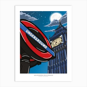 Underground London Art Print