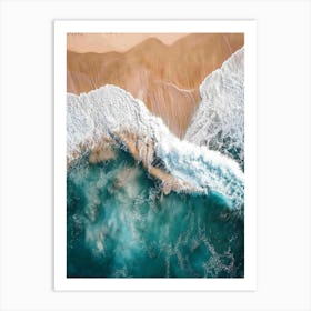 Aerial View Of A Beach 142 Art Print